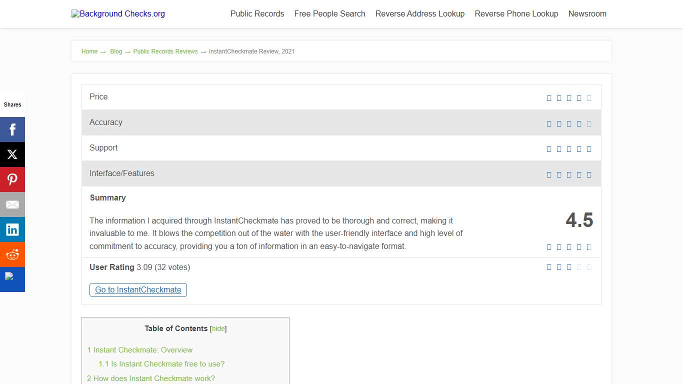 InstantCheckmate 2021 Review By Our Experts: How Did InstantCheckmate perform? | backgroundchecks.org